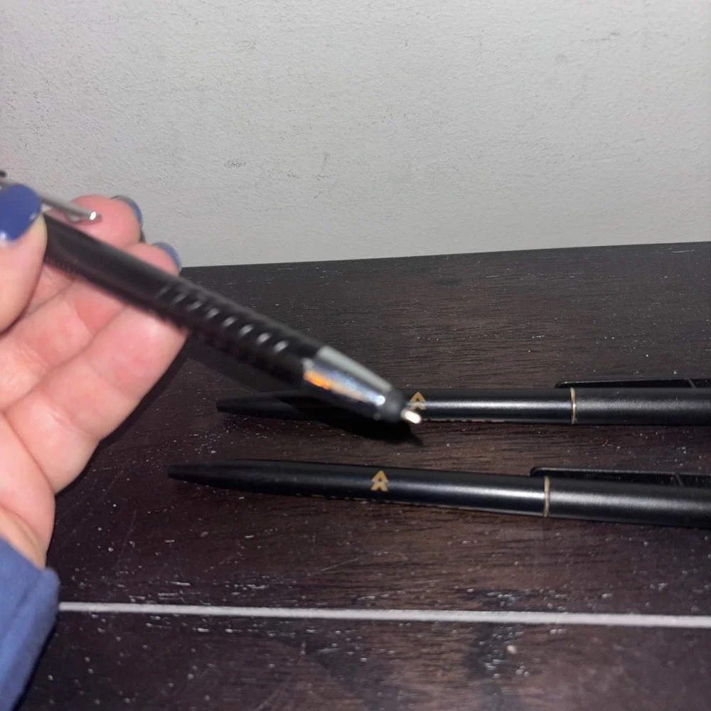 Adventure Credit Union‎ | Two Black, One Blue Ballpoint Pens | Lot of 3 | Works